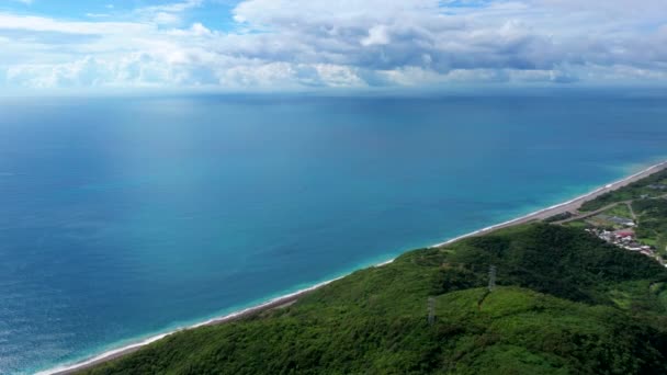 Widok Lotu Ptaka Wybrzeże Taitung Tajwan — Wideo stockowe