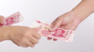 El sayımı Çin Yuan para birimi, el verme RMB banknotları Çin Yuan para banknotları