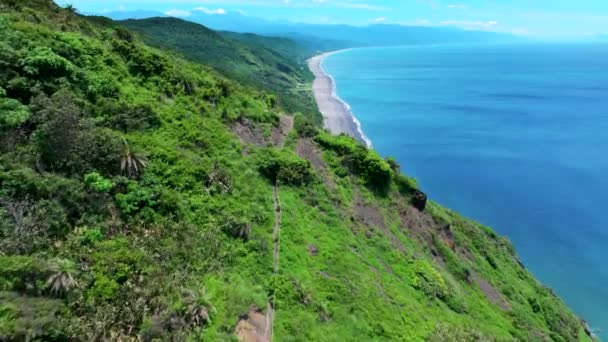 Veduta Aerea Della Bellissima Costa Alangyi Historic Trail Taiwan — Video Stock