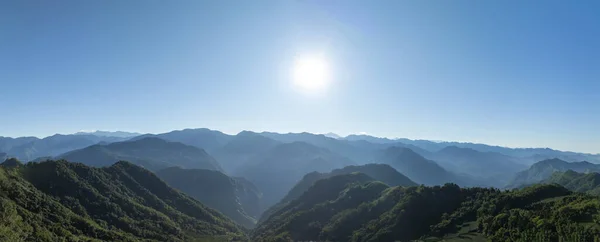 Aerial Panoramic View Mountain Range Alishan Taiwan — Fotografia de Stock