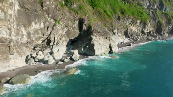 Aerial View Ching Shui Cliff Taroko National Park Taiwan — Stockvideo