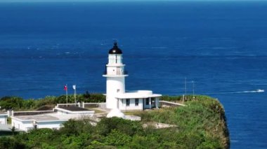Aerial view of Sandiao Cape  Lighthouse in Hualien ,Taiwan.