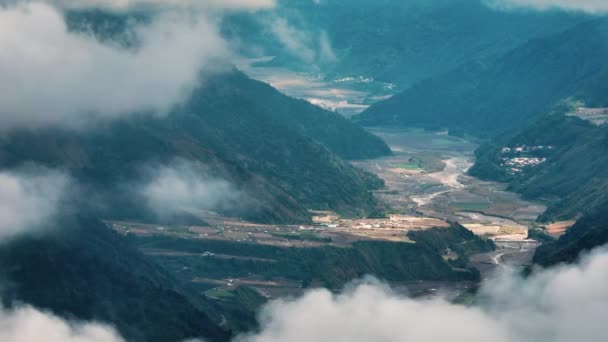 Uitzicht Vallei Van Rivier Lanyang Yilan Taiwan — Stockvideo