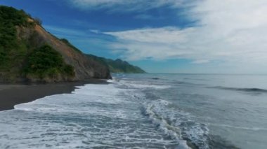 Hualien, Tayvan 'daki sahil ve kıyı manzarası.