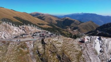 Dağ yolunun havadan görünüşü, Hehuan Dağı, Tayvan