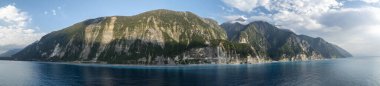 Ünlü Qingshui Cliff, Tayvan ile güzel manzaranın havadan görüntüsü..