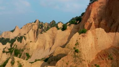 Miaoli Sanyi Huoyanshan Doğa Rezervi, Tayvan çevresindeki güzel manzaranın havadan görüntüsü.