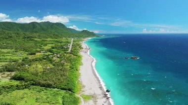 Taitung, Tayvan 'daki sahil ve kıyı manzarası..