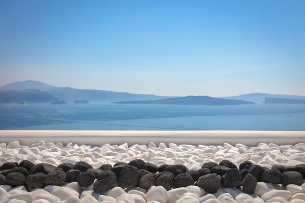 Conceptual Background Santorini Greece Santorini Island Oia White Architecture Deep — Stock Photo, Image