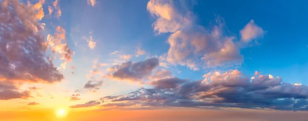 Ave Real Sky Gentle Colors Panoramic Sunrise Sundown Sanset Sky — Stock Photo, Image