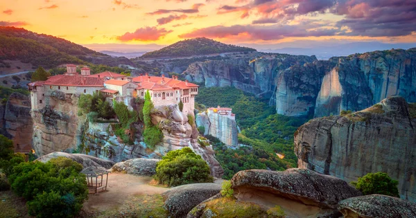 Πανοραμική Θέα Των Μετεώρων Ελλάδα Μοναστήρια Μετεώρων Πανοραμική Θέα Της — Φωτογραφία Αρχείου