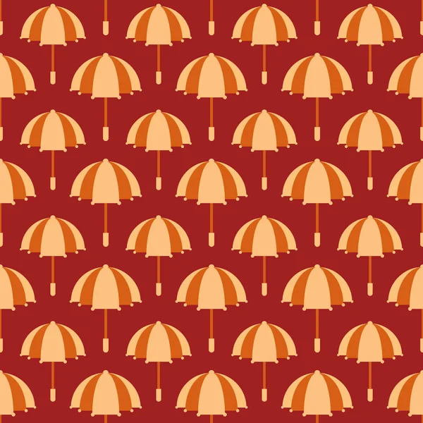 Seamless Pattern Umbrellas Vector — Stock Vector