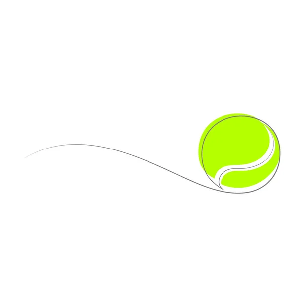 Teniszlabda Vektor Logó Elkülöníteni Illusztráció — Stock Vector