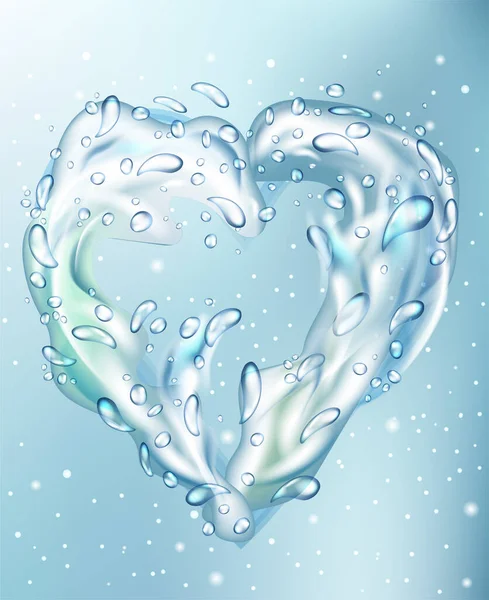 Эко Баннер Сердце Воды Векторная Иллюстрация — стоковый вектор