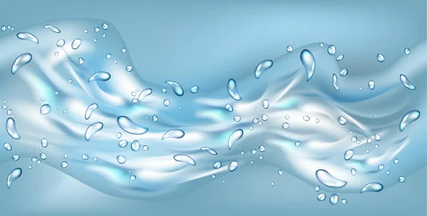 Öko Banner Nahtloses Wasser Vektorillustration — Stockvektor