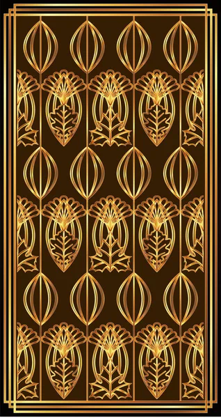 Autumn Art Deco Banner Javorovým Listem Vektorová Ilustrace — Stockový vektor