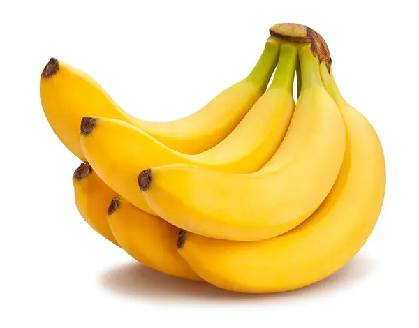 하얗게 고립된 바나나 — 스톡 사진