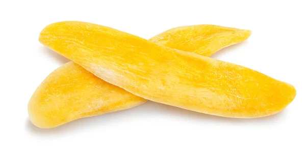 Torkad Mango Väg Isolerad Vit — Stockfoto