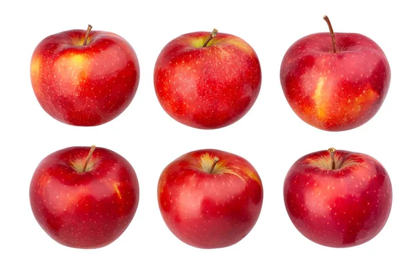 Kırmızı Elma Yolu Beyaz Üzerinde Izole — Stok fotoğraf