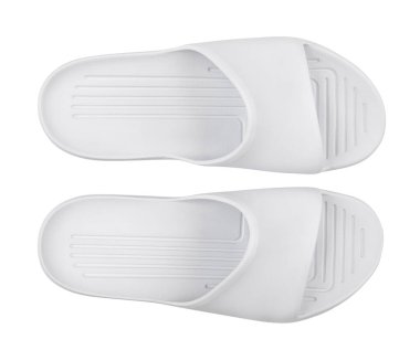 beyaz terlik yolu beyaz üst görünümde izole