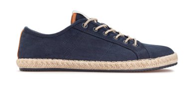 espadrilles ayakkabı yolu beyaz görünümde izole