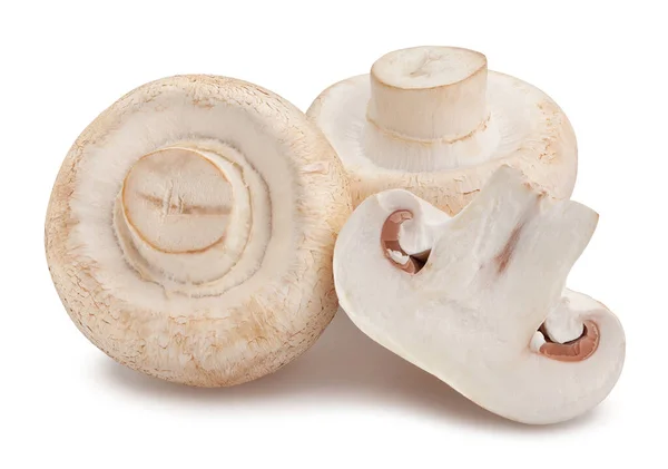 Geschnittene Pilze Pfad Isoliert Auf Weiß — Stockfoto