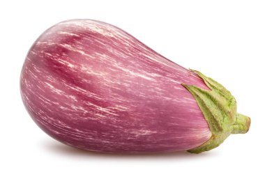 Çizgili patlıcan yolu beyazda izole edildi