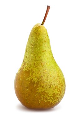 yeşil armut yolu beyaz üzerinde izole