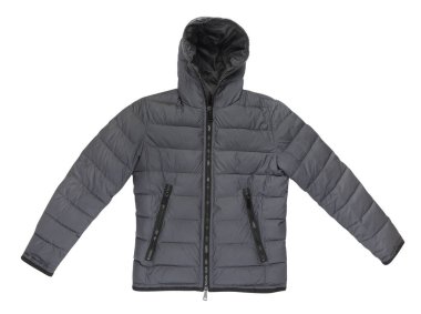 Sıcak ceket yolu beyazda izole edildi