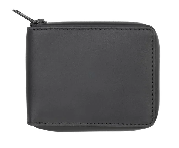 Black Mens Wallet Path Isolated White — Stock Photo, Image
