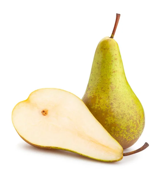 Sliced Pear Path Isolated White Stock Image
