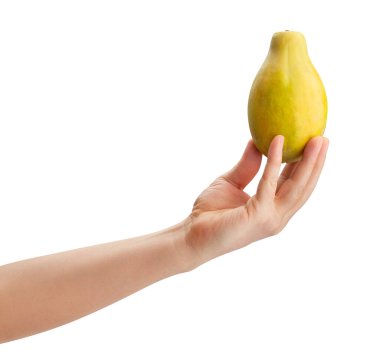 Papaya beyaz yolda izole edilmiş.