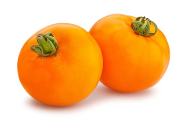 turuncu domates yolu beyaz üzerinde izole