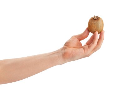 kivi el yolunda izole edilmiş beyaz yolda