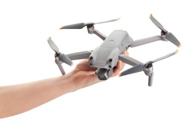 İnsansız hava aracı beyaz yolda izole edildi