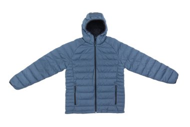 Sıcak ceket yolu beyazda izole edildi