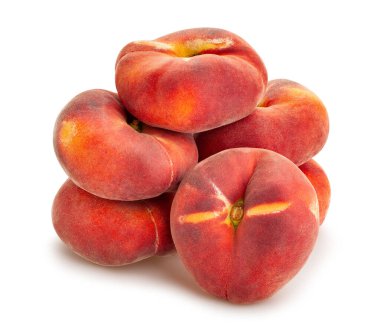 düz şeftali yolu beyaz izole