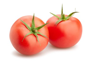 Pembe domates yolu beyaz üzerinde izole