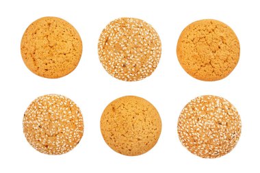 yulaf kurabiyesi yolu beyaz üzerinde izole