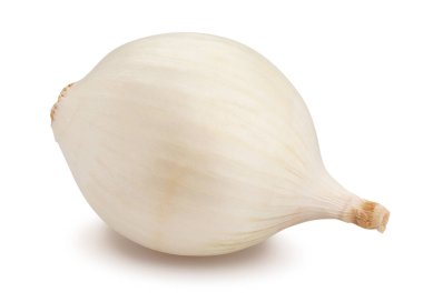 Beyaz soğan yolu beyaz üzerinde izole