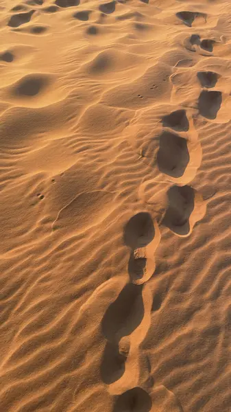 Світло Сліди Заходу Сонця Пустелі Мерзуга Марокко Стокове Фото