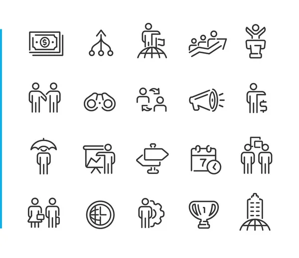 Financial Business Icons Blue Line Series Vector Line Icons Your Illustrazioni Stock Royalty Free