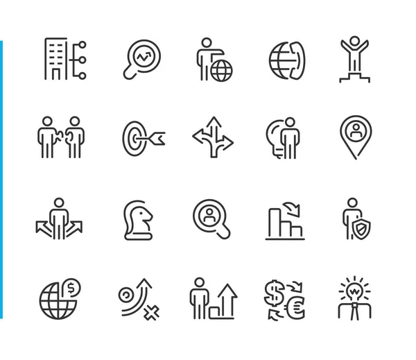 Business Strategy Icons Blue Line Series Vector Line Icons Your Vetor De Stock