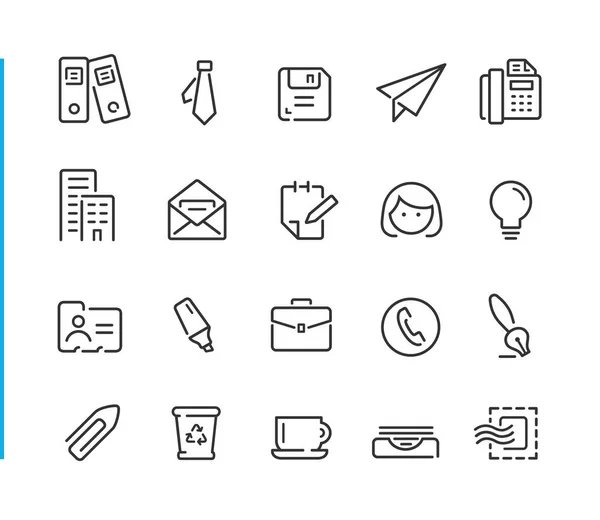 Office Business Icons Blue Line Series Vector Line Icons Your Illustrazioni Stock Royalty Free