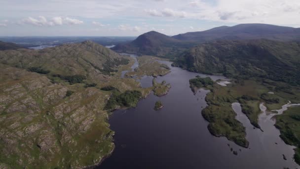 Kerry Dağları Killarney Yukarı Gölü Kara Vadi Kerry Dağları Killarney — Stok video