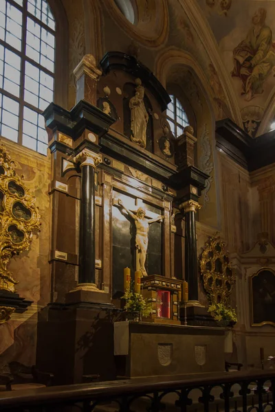 Крест Святой Богородицы Польша Октября 2022 Года Бывший Бенедиктинский Монастырь — стоковое фото