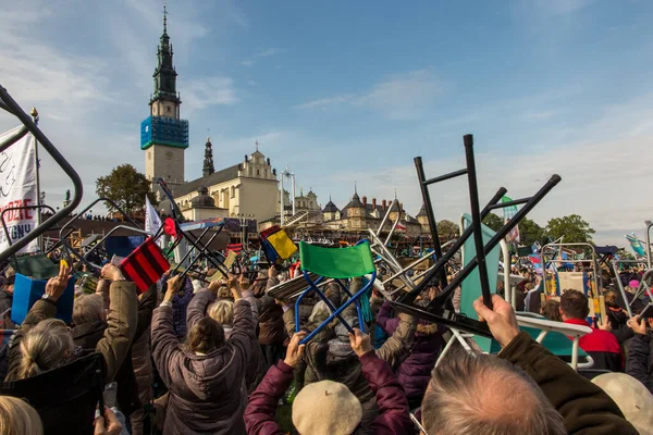 Czestochowa Polonia Octubre 2016 Expiación Unida Oración Todo Día Encontrándose —  Fotos de Stock