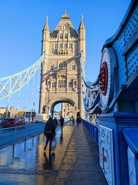 Beautiful Tower Bridge London Blue Sky Background — стоковое фото