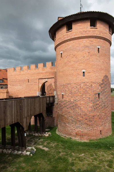 Zamek Malborku Polska Podczas Pochmurnej Pogody — Zdjęcie stockowe