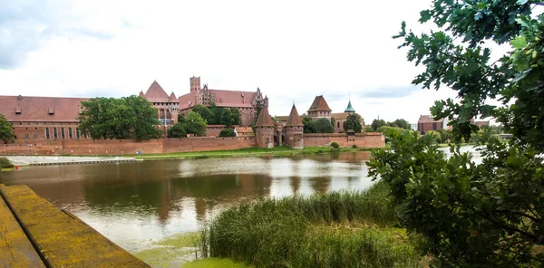 Castelo Malbork Polônia Durante Tempo Nublado — Fotografia de Stock